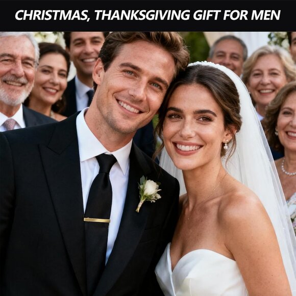 Tie Clips for Men, 6 PACK Tie Clip Set with Elegant Gift Box - Shiny & Matte Tie - Picture 2 of 9